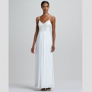 Sue Wong White Embroidered Gown